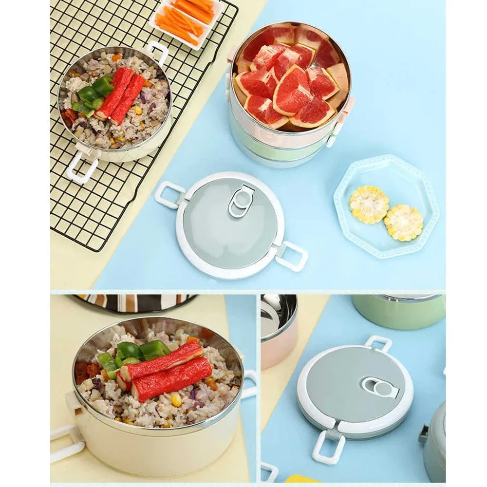 Lonchera Térmica Redonda LUNCH BOX® X3 NIVELES