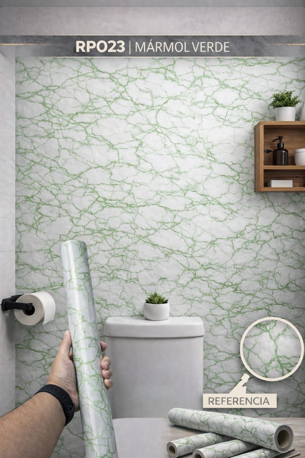 Papel Tapiz Marmolado x Rollo 10m x 45cm
