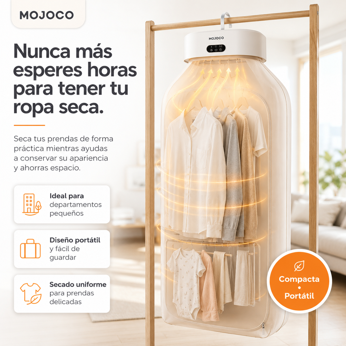 Secadora De Ropa Electrica Portatil 600W