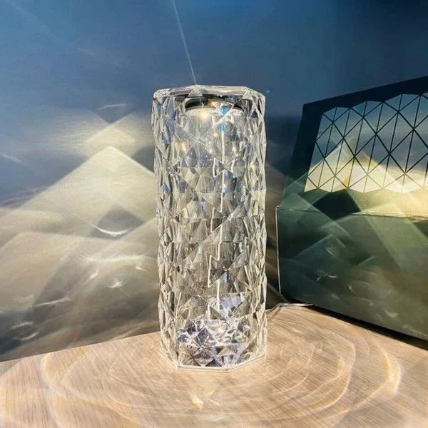 Lampara flor de cristal