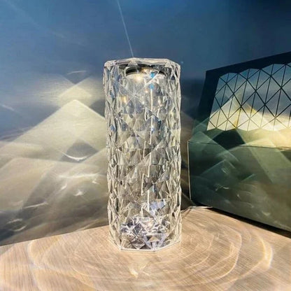 Lampara flor de cristal