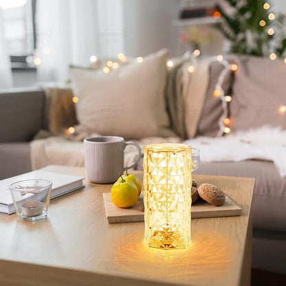 Lampara Cristal de rosa 16 colores RGB