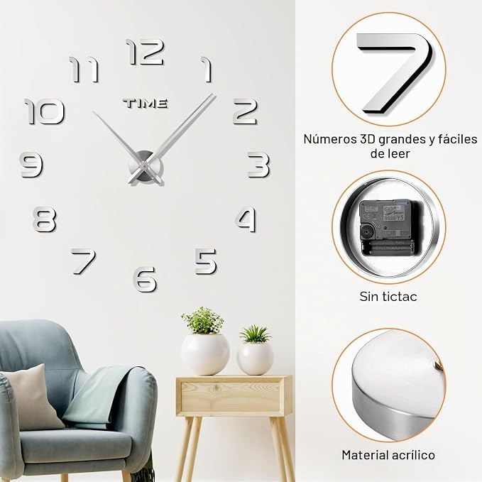 RELOJ MODULAR 3D DE PARED | FÁCIL INSTALACIÓN