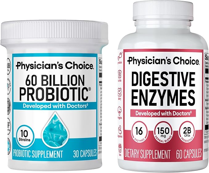 COMBO Physician choice ™ | Enzimas digestivas + probioticos 60 billones