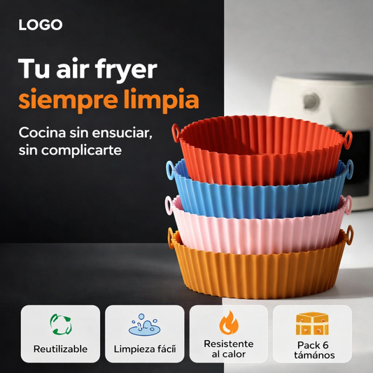 Set de moldes x6und para freidora de aire | Libre de BPA