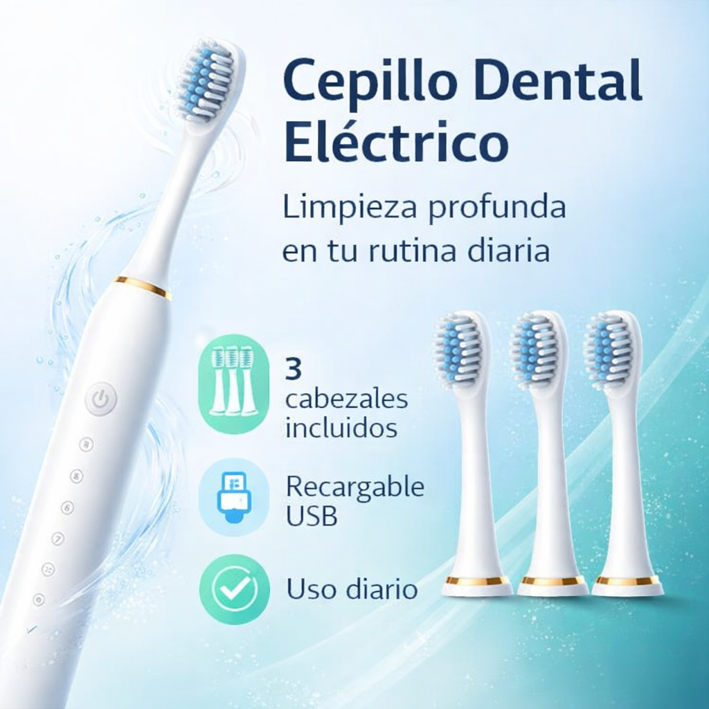 Cepillo Dientes Electrico SONIC™ | 3 cabezales de repuesto