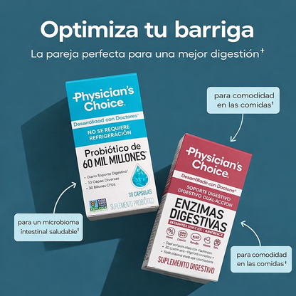 COMBO Physician choice ™ | Enzimas digestivas + probioticos 60 billones