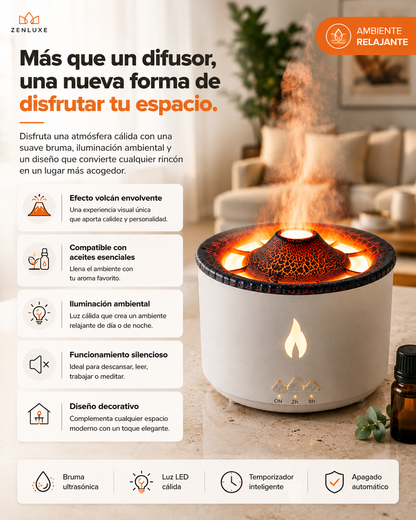 Humidificador Volcan | diferentes modos de difusión