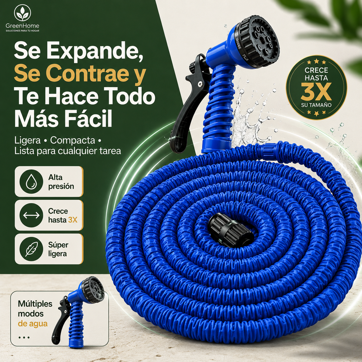 MANGUERA DE AGUA INTELIGENTE | 15MTS