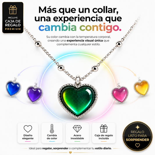 Collar Corazón Emociones Serenity™ | + caja de regalo premium