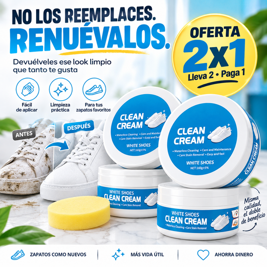 Crema Limpiadora de zapatos Clean Cream™|promo 2 x 1