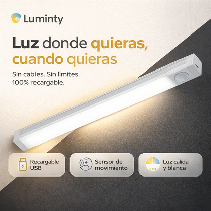BARRA LUZ LED LUMINITY | RECARGABLE CON SENSOR