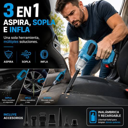 Aspiradora Clean Rail pro™| 3 funciones en 1 + bateria recargable