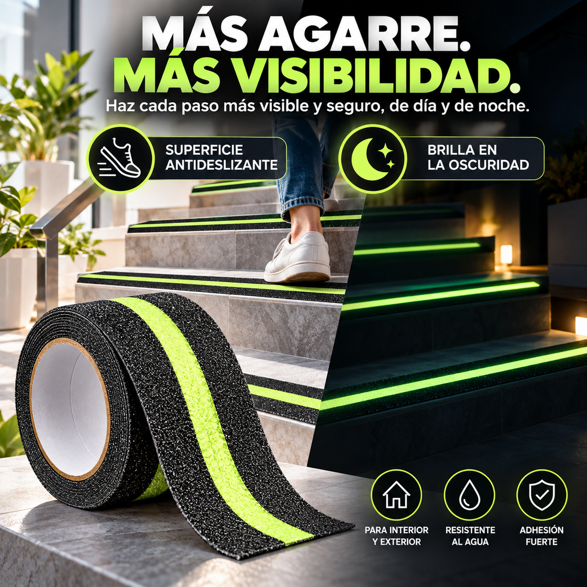 Cinta Reflectiva Antideslizante Wiwaplex™ de alta tracción