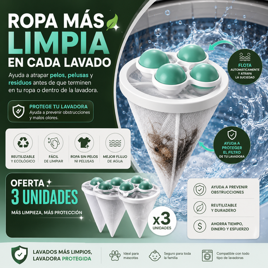 Quita Motas Inteligente para Lavadora (x3) – Ropa Impecable sin Esfuerzo