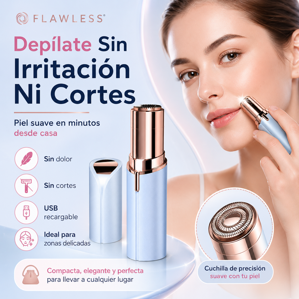 Depilador Flawless™ de alta precisión