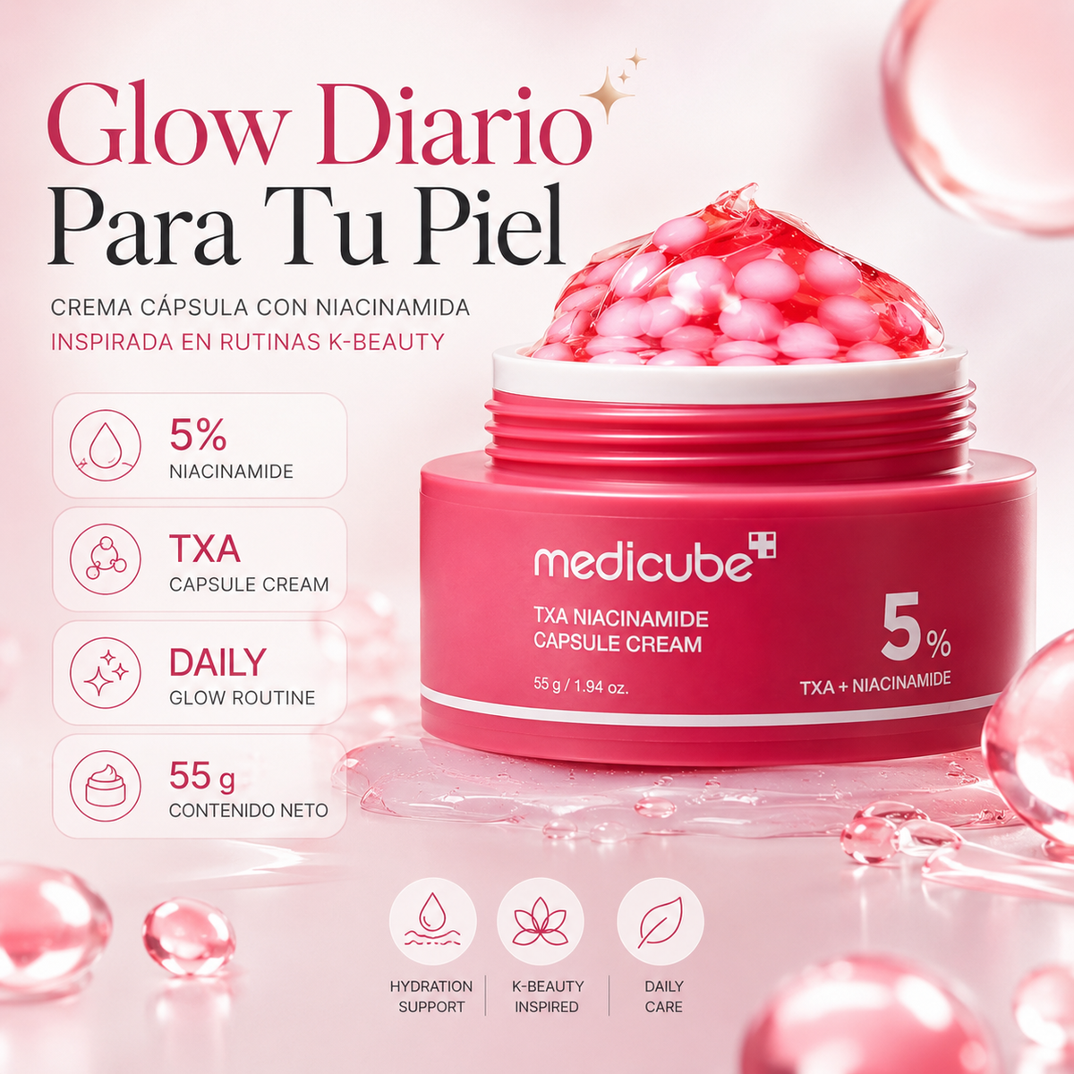 CREMA FACIAL BLANQUEADORA NIACINAMIDA 5%