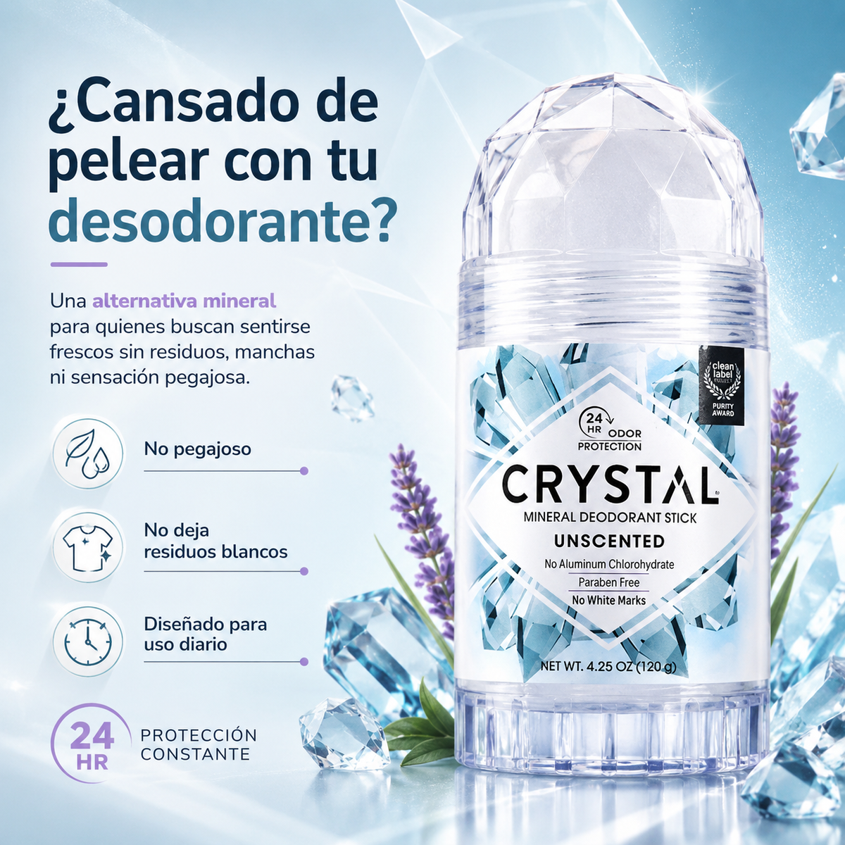 DESODORANTE PIEDRA ALUMBRE | Crystal™