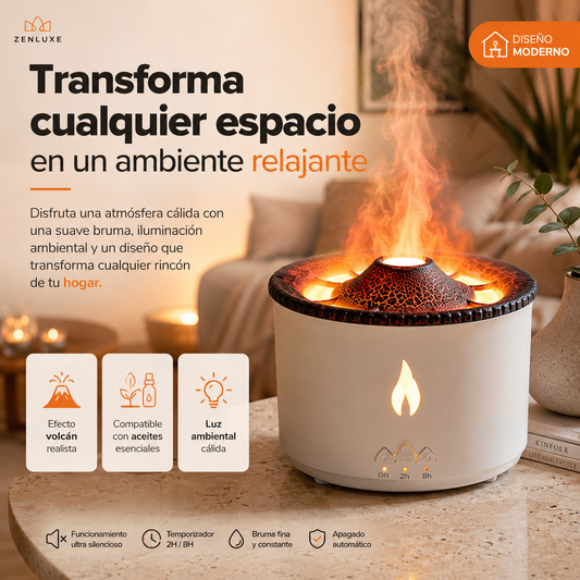 Humidificador Volcan | diferentes modos de difusión