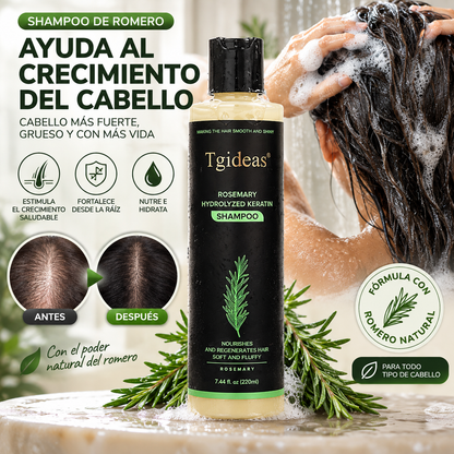 SHAMPOO DE ROMERO Tgideas™ | Estimula el crecimiento de tu cabello