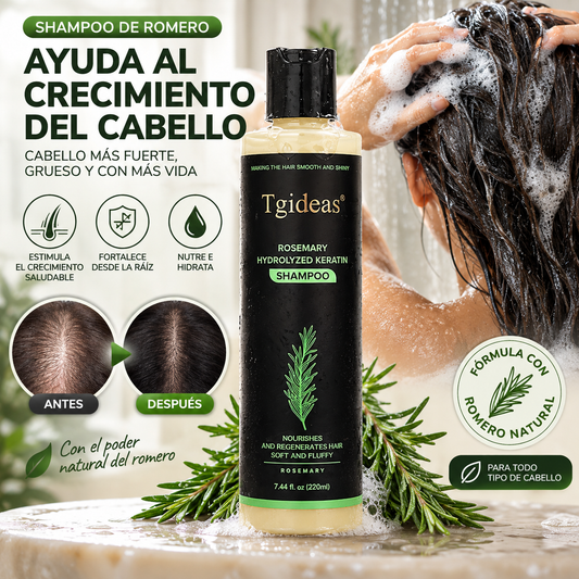 SHAMPOO DE ROMERO Tgideas™ | Estimula el crecimiento de tu cabello