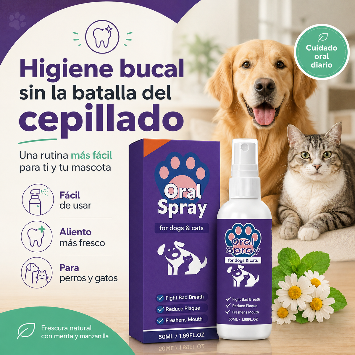 SPRAY BUCAL PET SMILE™ | NO MÁS SARRO
