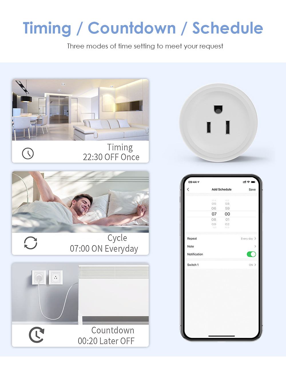 Enchufe inteligente ConnectHome® Para que ahorres dinero