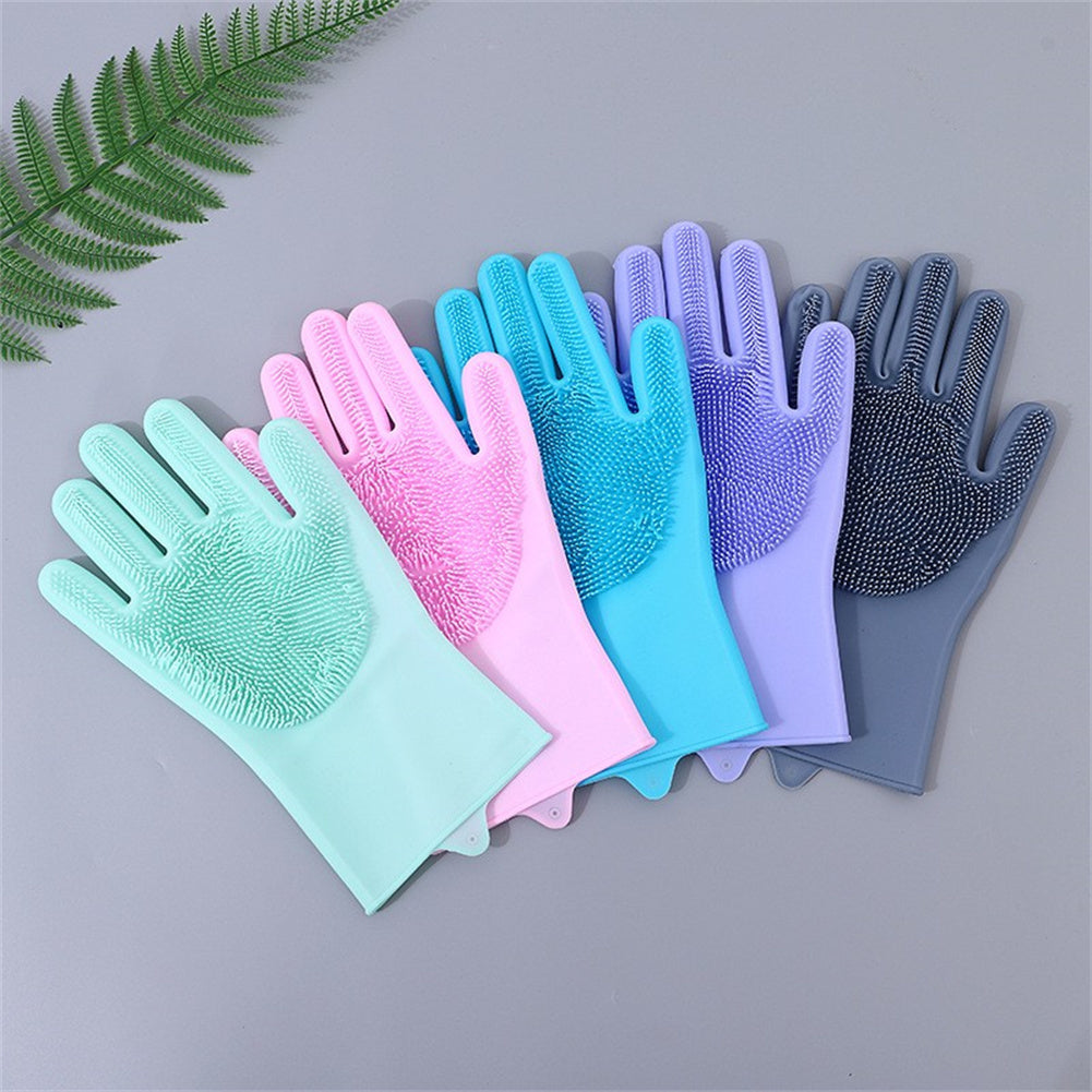 Guantes Lavaplatos con Cepillo Integrado
