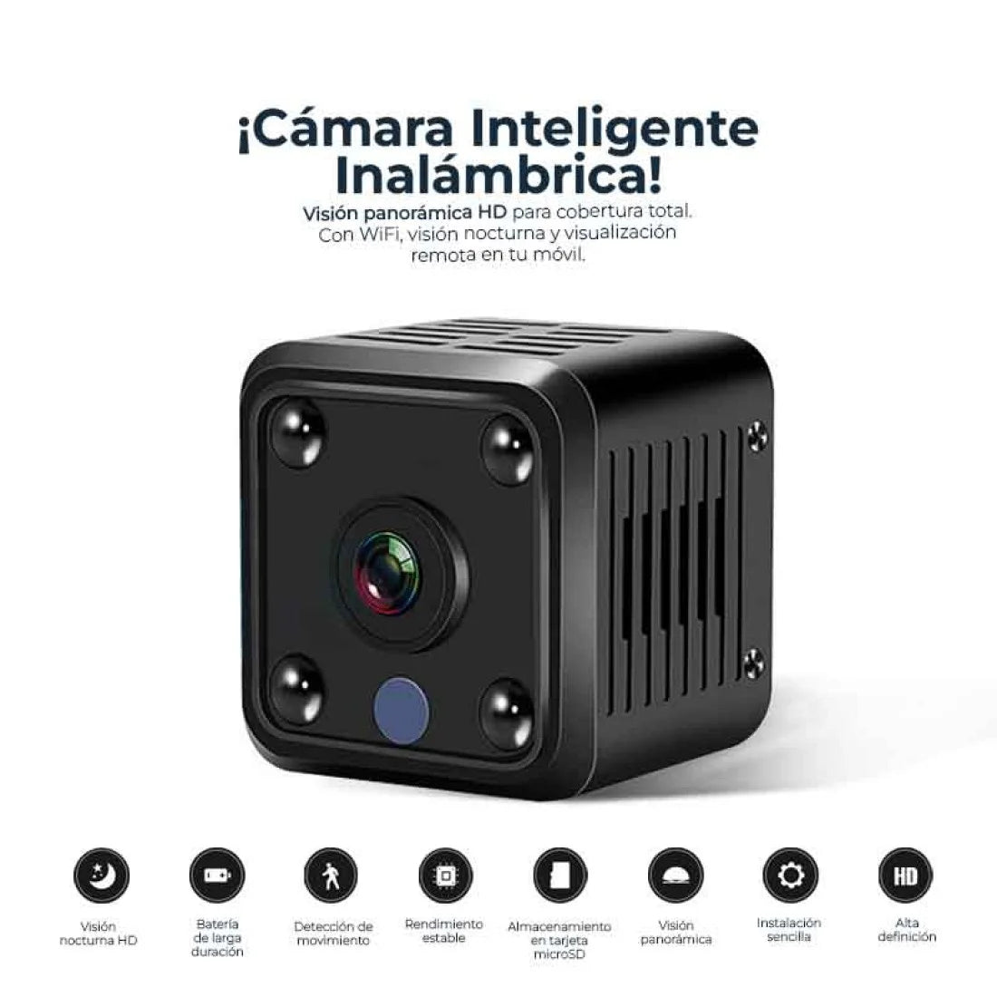 📹 Mini cámara espía WiFi, discreta 🕵️‍♂️, sin cables 🔌 y fácil de usar 📱