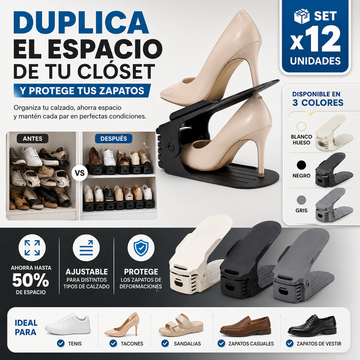 ORGANIZADOR DE CALZADO X 12